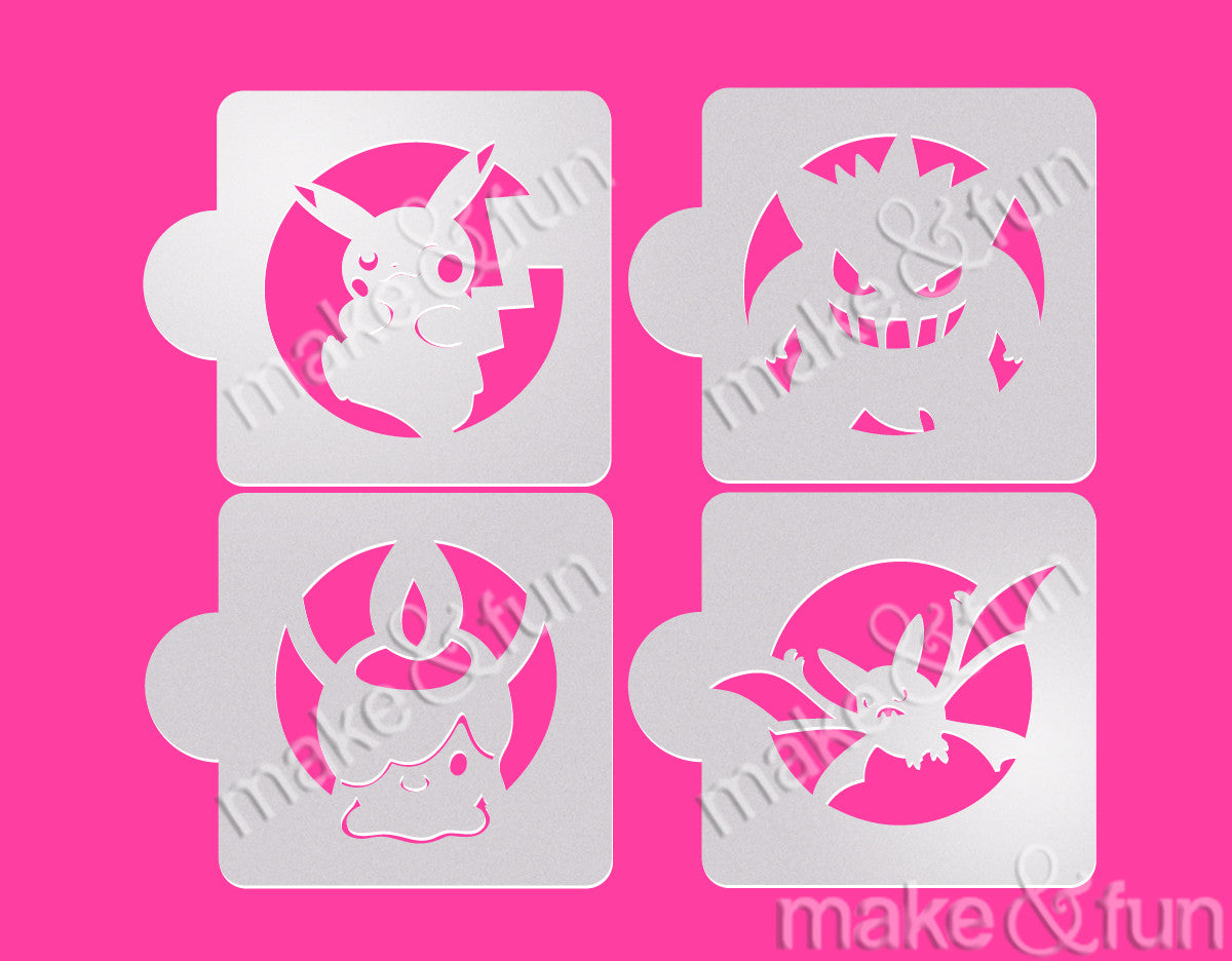 4 pcs Cake and Cookie Stencil, Stencil Royal Icing|4 Stück Keks Schablonen,Royal Icing