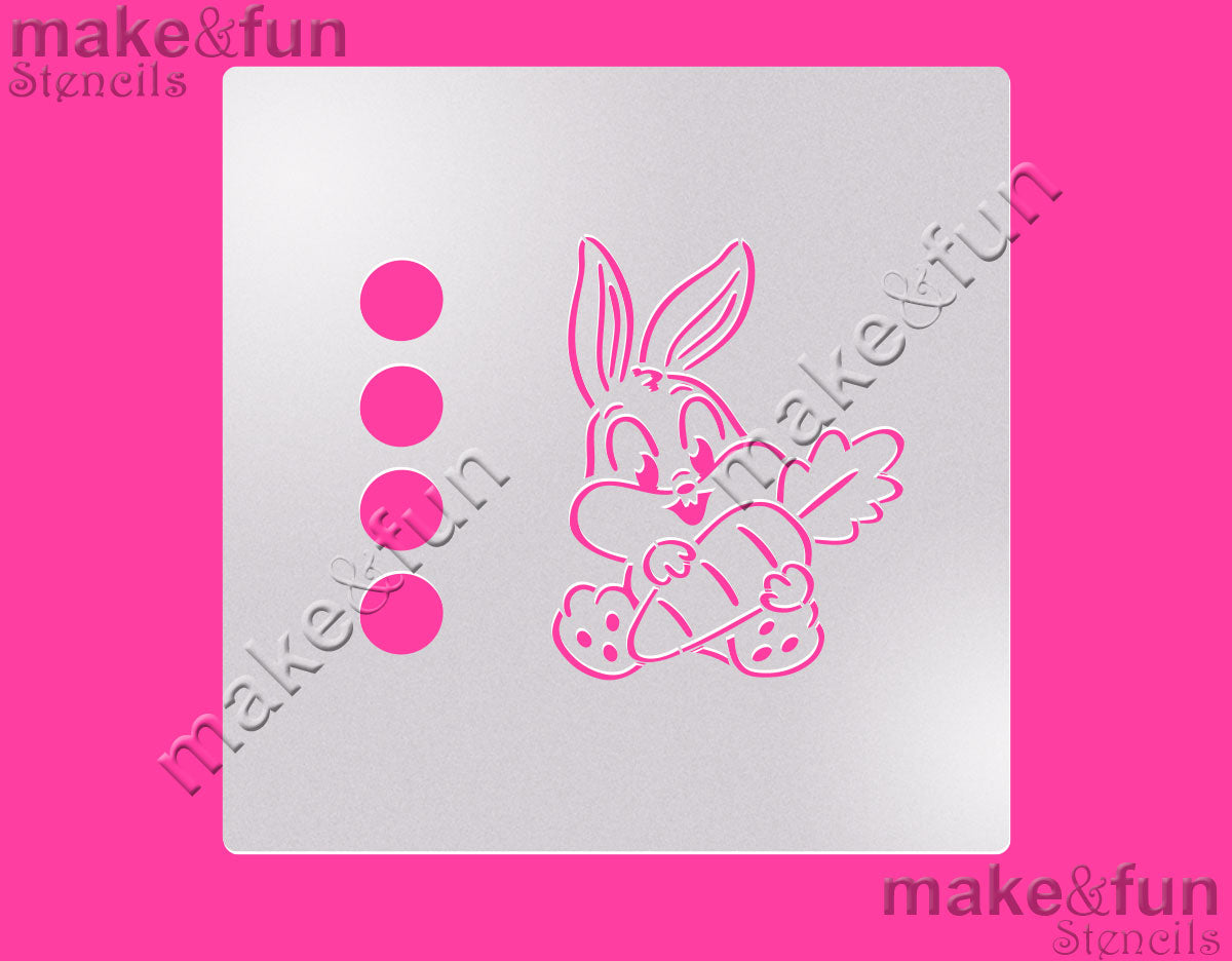 PYO Cookie Stencil, Cake Rabbit Stencil, Royal Icing