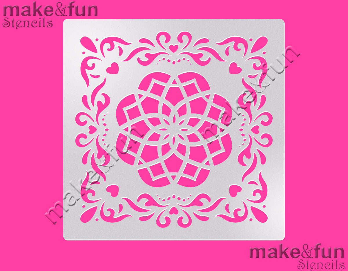 5.5"x5.5" Cookie Stencil, Airbrushing, Craft Stencil|Fellmuster Schablonen, Airbrush und Royal Icing