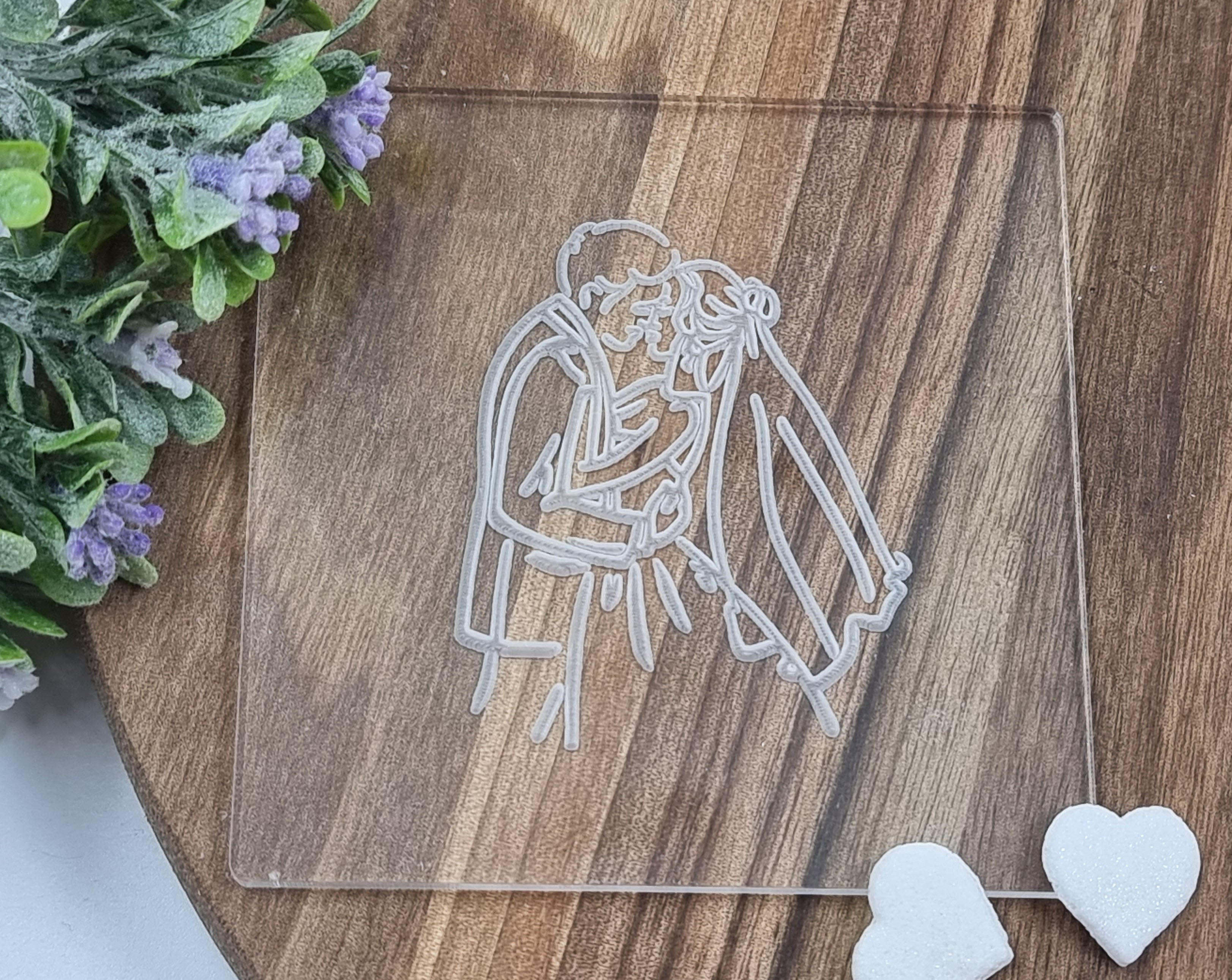 Valentines Wedding Fondant Embosser Stamp|Designer Fondant Embosser Stamp