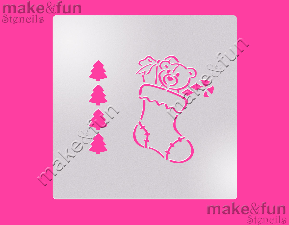 PYO Santa Claus Cookie Stencil, Christmas Stencil, Royal Icing