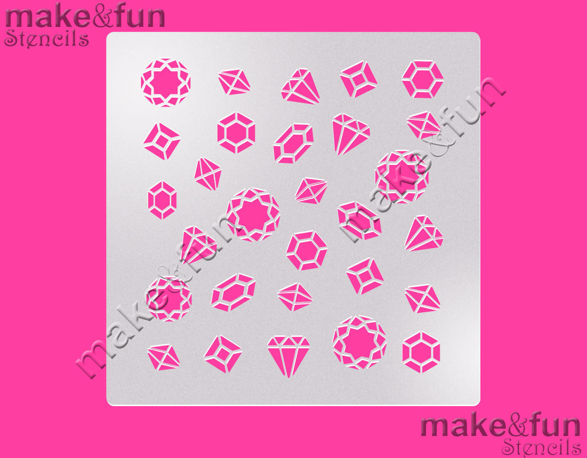 5.5"x5.5" Diamond Stencil, Airbrushing, Craft Stencil|Fellmuster Schablonen, Airbrush und Royal Icing