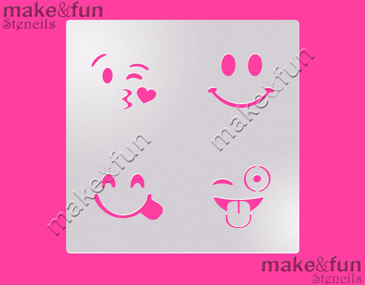 Emoji cookie Stencil for chocolate covered Oreos|Kuchen Schablonen, Airbrush und Royal Icing