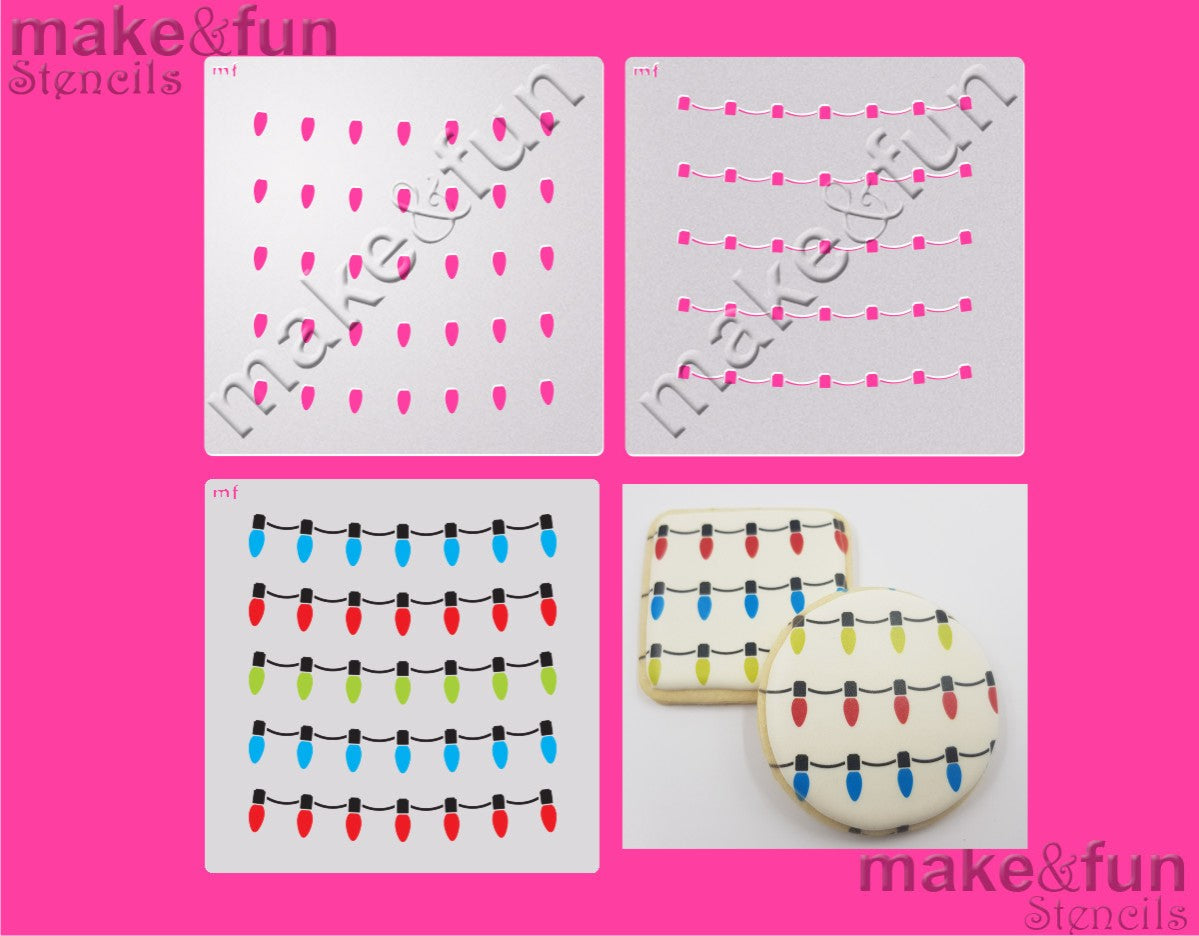 2 Piece Stencil set, Lamps Cookie Stencil Airbrushing and Royal Icing