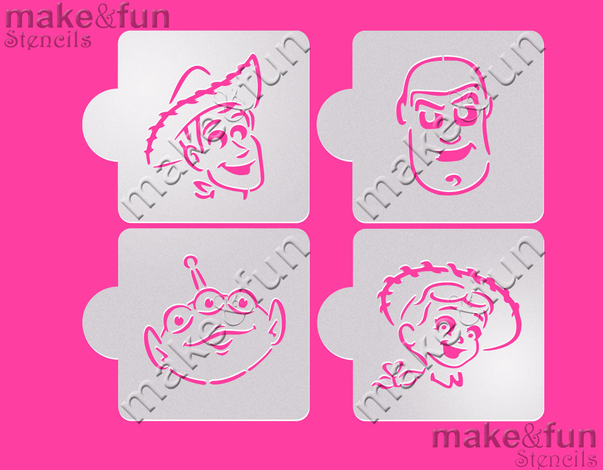 4 pcs Toy Cookie Stencil, Cake Stencil|4 Stck Weihnachten Schablonen 4 pcs Toy Cookie Stencil, Cake Stencil|4 Stck Weihnachten Schablonen