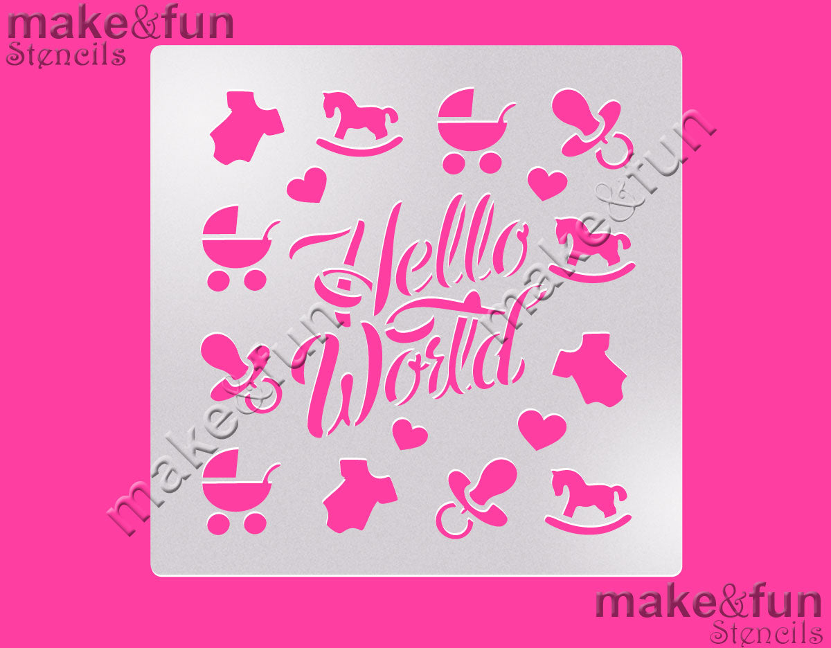 5.5"x5.5" Cookie Stencil, Airbrushing, Craft Stencil|Fellmuster Schablonen, Airbrush und Royal Icing