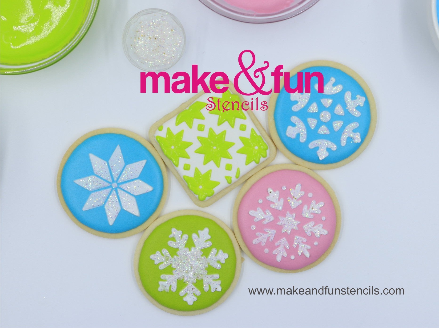 4 pcs Christmas Stencil, Cookie Stencil, Cake Stencil|4 Stück Weihnachten Schablonen