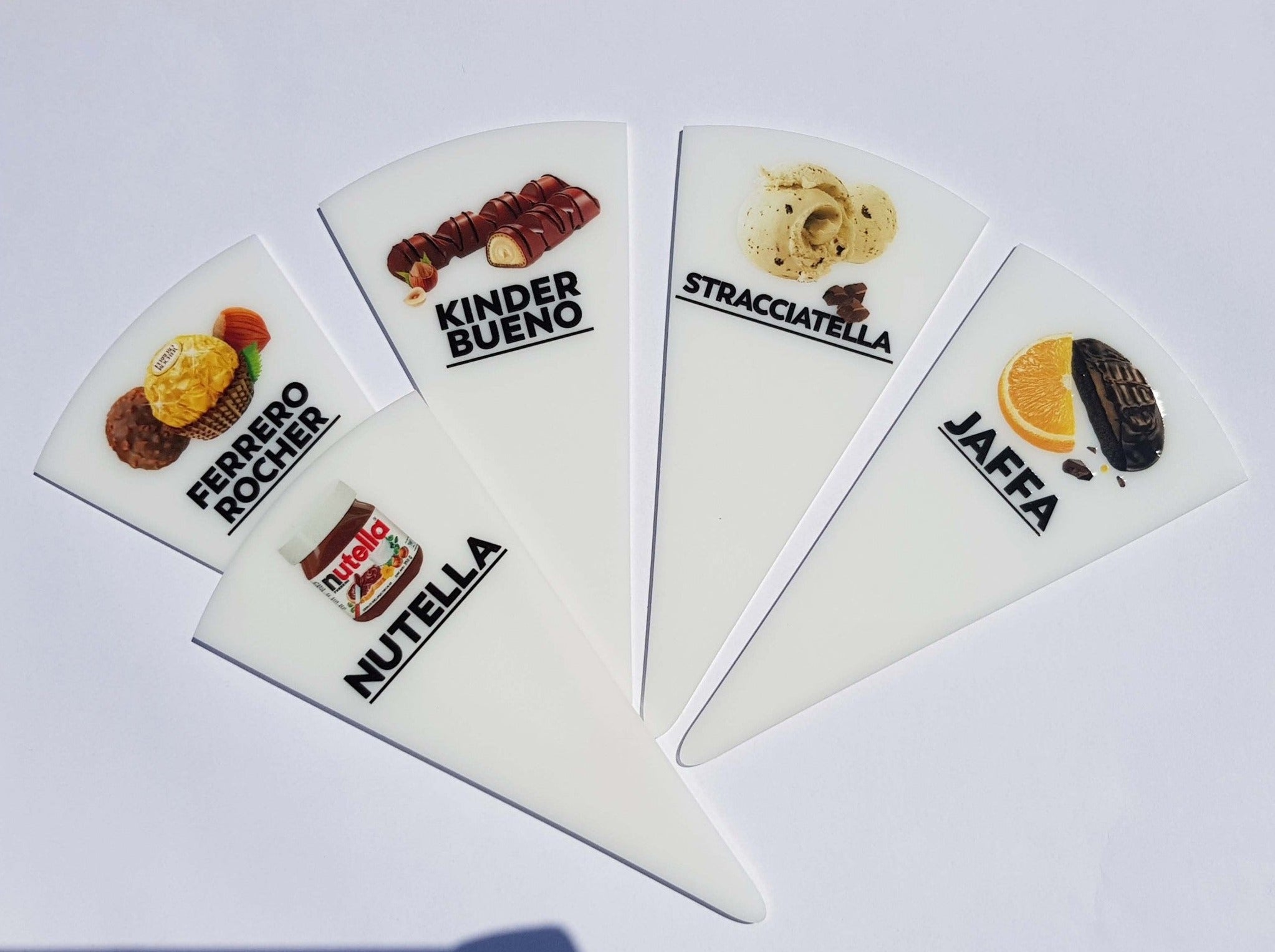 64 pcs Gelato Flavor Markers, Ice Cream Flavor Signs Labels, Tags, Gelato Stickers, Ice Cream Sticks