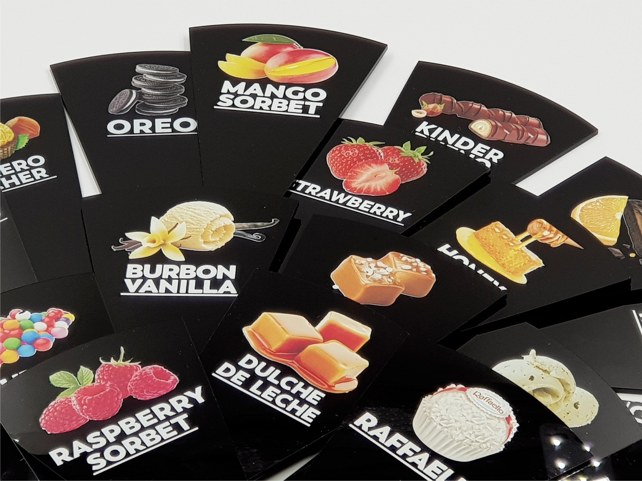 6 pcs Gelato Flavor Marker, Ice Cream Flavor Signs Labels, Flavor Tags,Gelato Stickers, Ice Cream Sticks