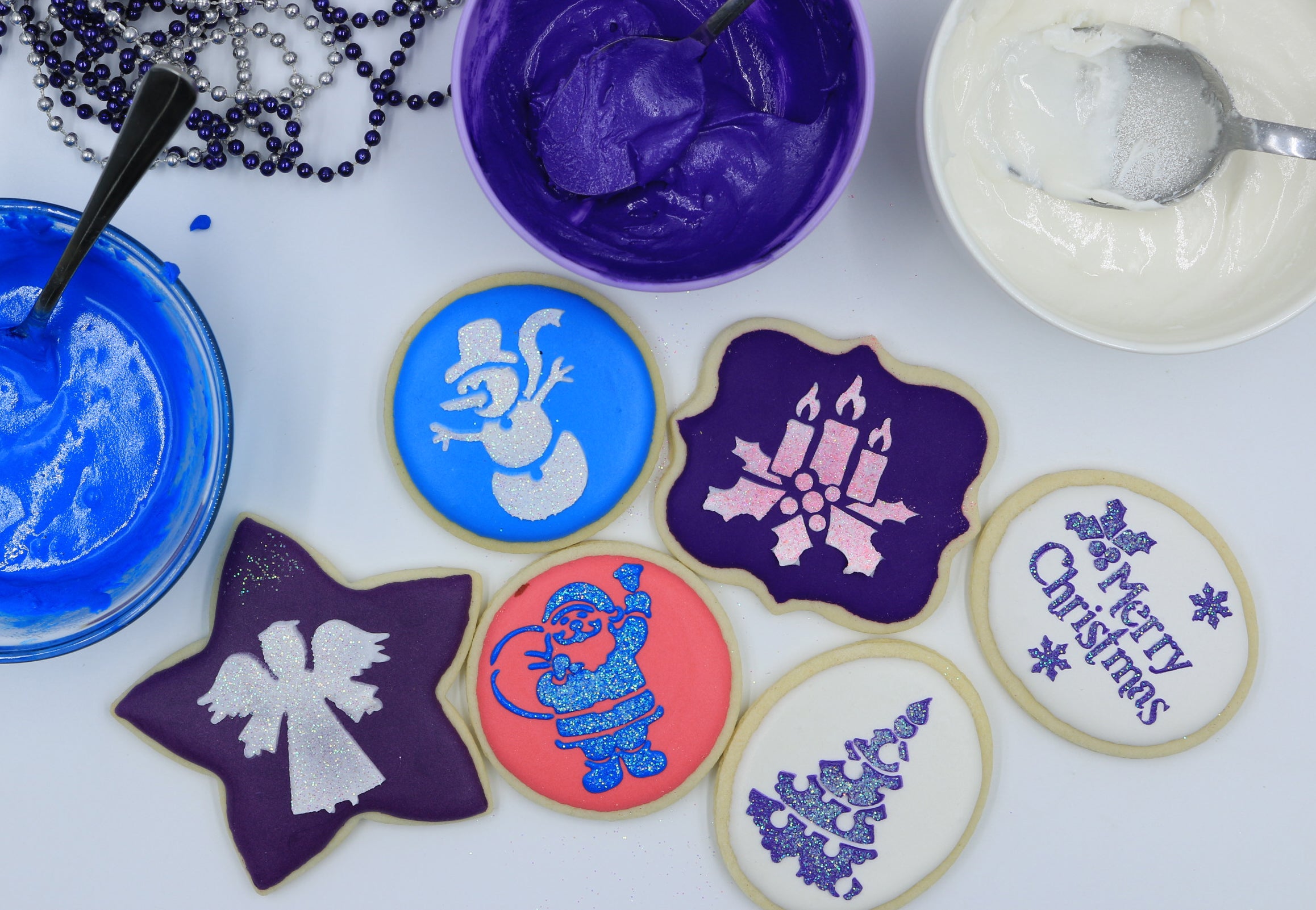 6 pcs Christmas Stencil, Cookie Stencil, Cake Stencil|6 Stück Weihnachten Kuchen Schablonen