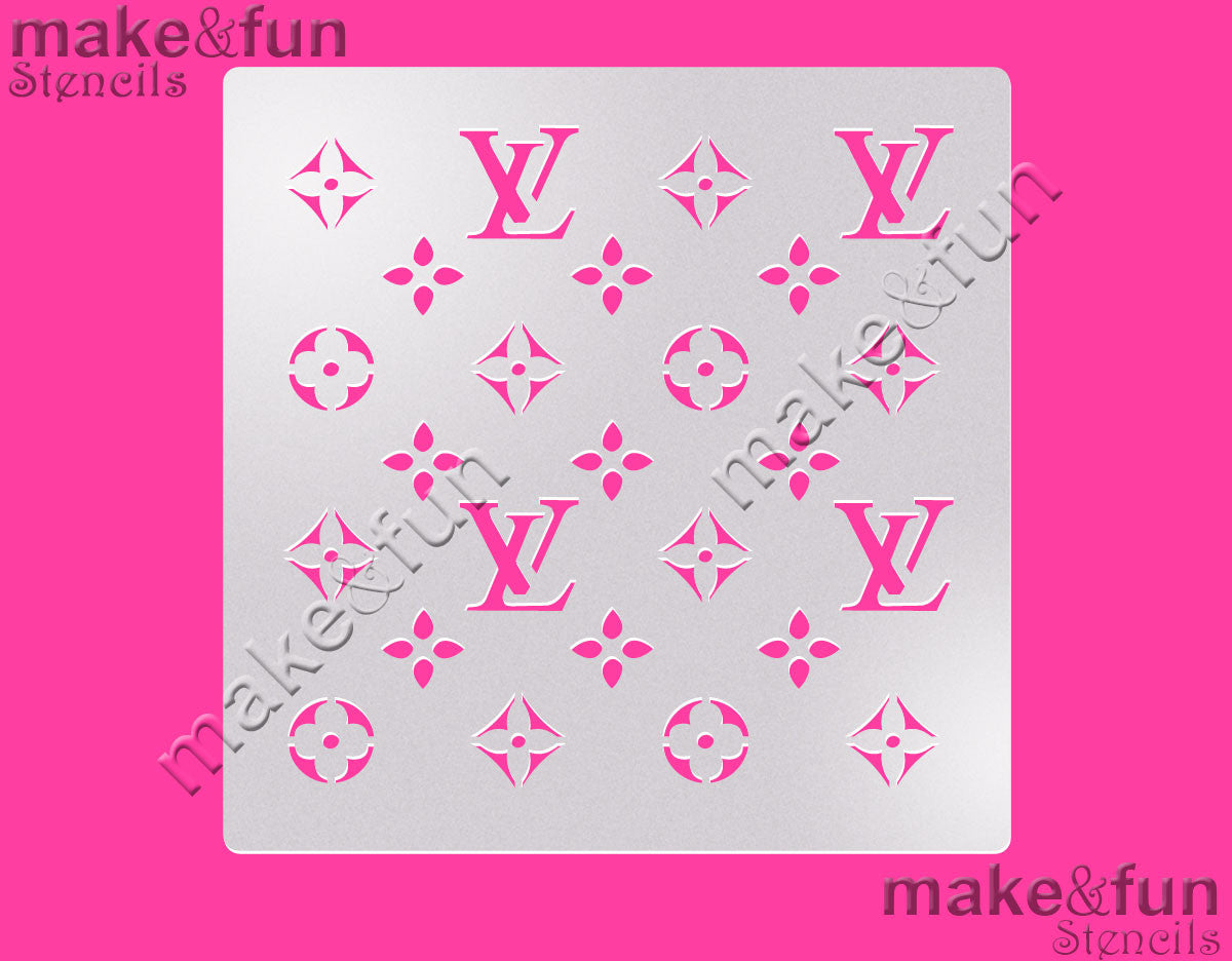 a. lv pattern stencil