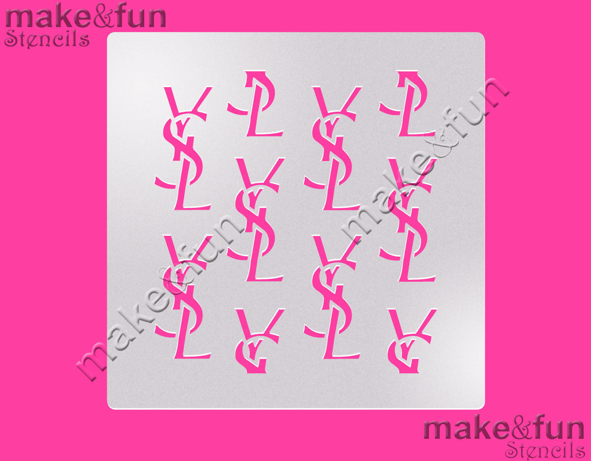 Designer logo Stencil, Airbrushing Cookie Stencil|Designer Mode Schablonen, Shablonen Fashion