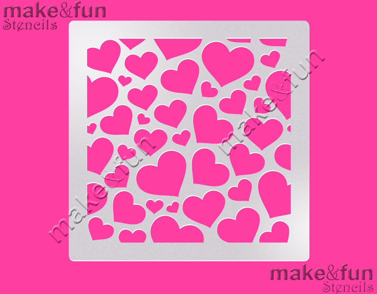 Heart Pattern Cake Stencil, Airbrushing, DYO|Torten Schablonen, Royal Icing Schablone