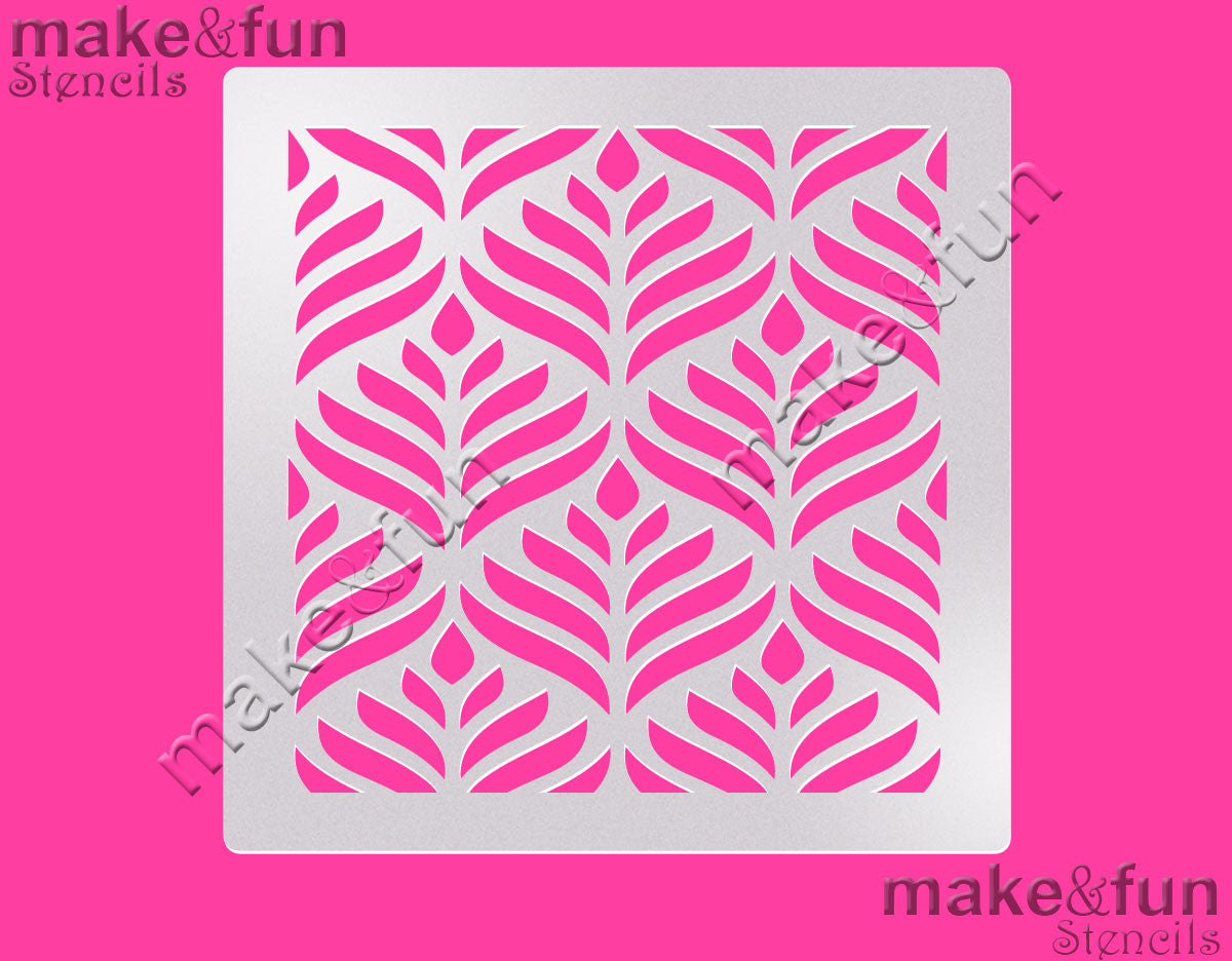 5.5"x5.5" Pattern Cake Stencil, Airbrushing, Craft|Fellmuster Schablonen, Airbrush und Royal Icing