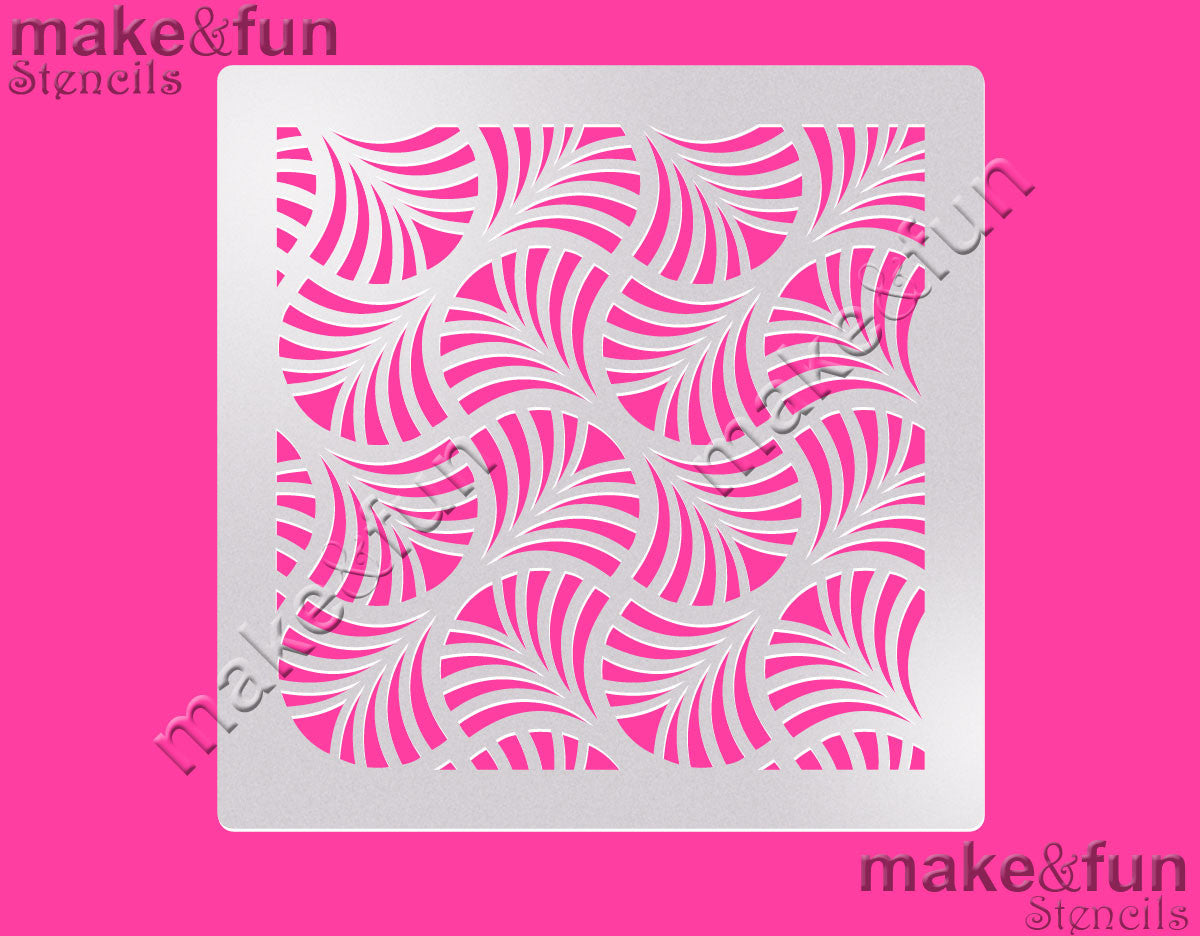 Abstract Pattern Cake Stencil, Cookie Stencil|Damask Torten Schablonen, Airbrush und Royal Icing