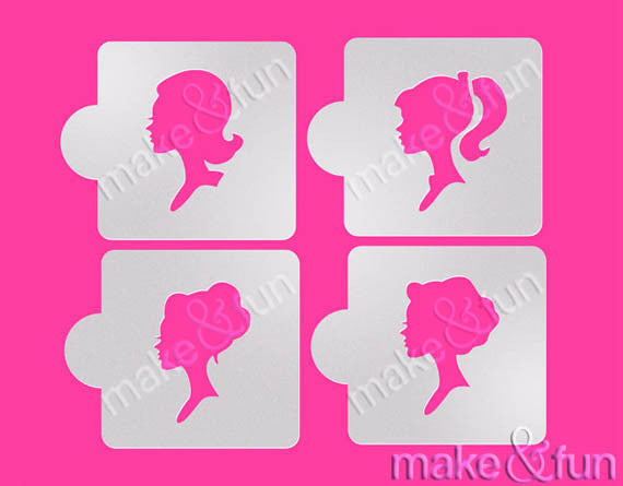 4 pcs Cookie Stencil, Cake stencil Royal Icing