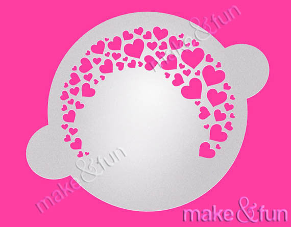 Heart Cake Stencil, Wedding Stencil, Airbrush|Herz Torten Schablonen, Airbrush und Royal Icing