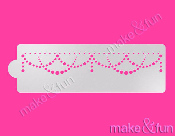 Wedding Cake Stencil, Decoupage Stencil, Airbrush |Perlen Bordüre Schablonen, Torten Shablone