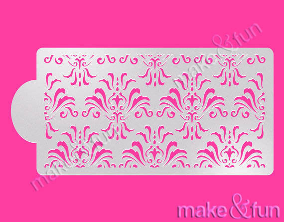 Damask Cake Stencil, Wedding Stencil, Royal Icing|Damask Bordüre Torten Schablonen,Royal Icing