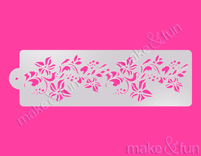 Wedding Cake Stencil, Decoupage Stencil, Airbrush|Blume Bordüre Schablonen, Torten Shablone
