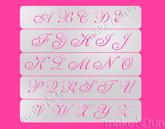 Cookie Letter Stencil, Airbrushing, Craft Stencil|Brief Schablone, Airbrush und Royal Icing