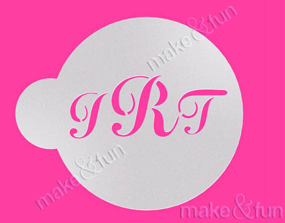 Custom Monogram Cookie Stencil, Airbrushing, Craft Stencil|Monogramm Schablone, Airbrush und Royal Icing