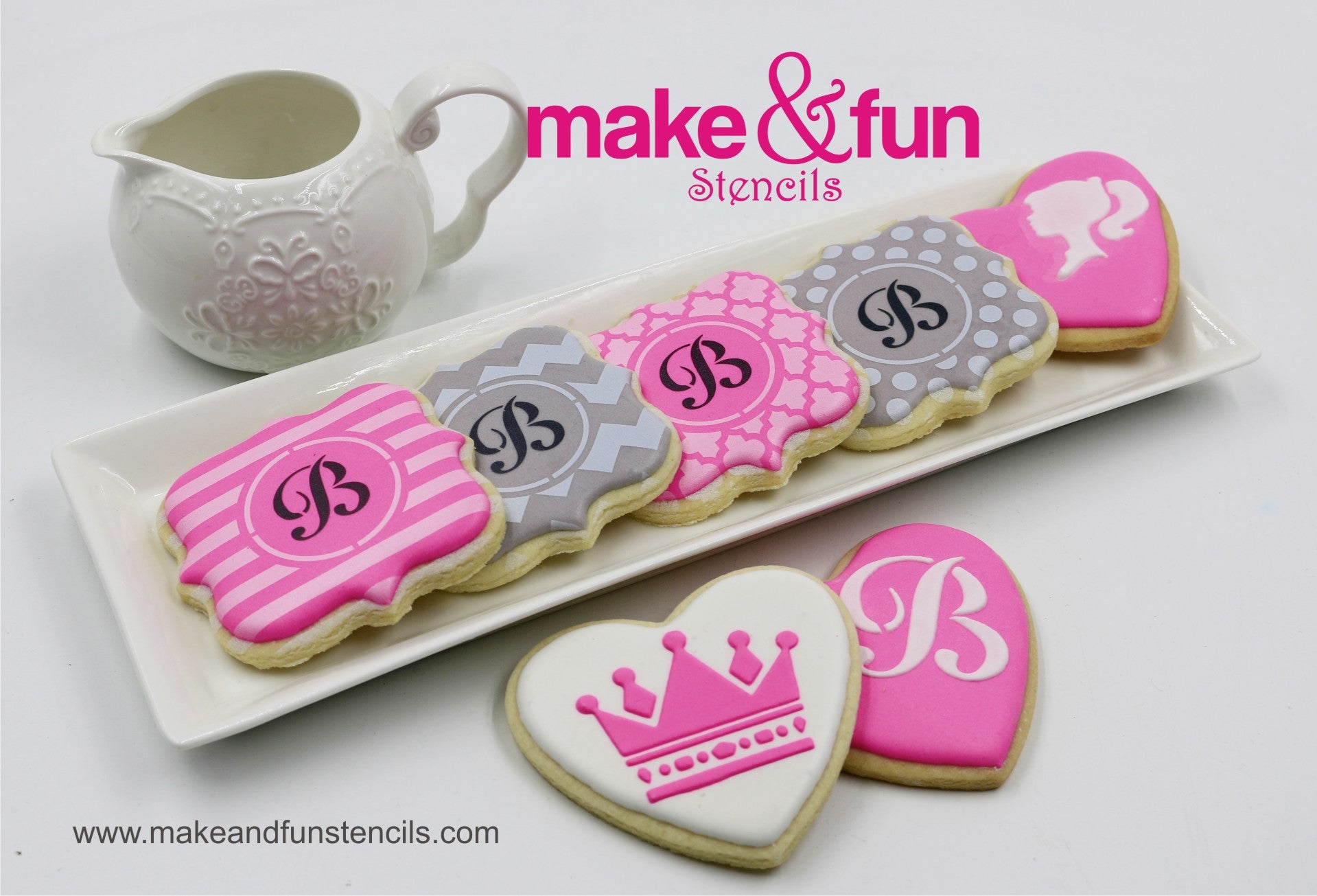 Monogram Cake Stencil, Airbrushing|Torten Schablonen, Royal Icing Schablone