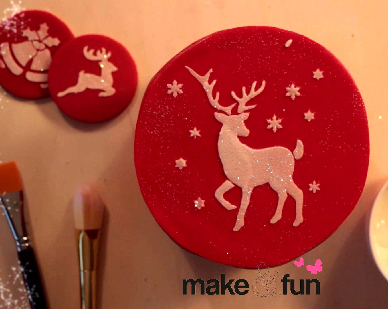 Christmas Cookie Stencil, Airbrush Stencil|Weihnachten Schablone, Hirsch Torten Schablonen