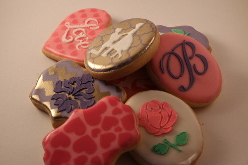 Cookie decorating with two colors. Royal Icing Stencils (Video)