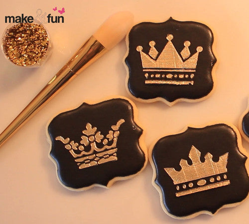 Cookie decorating with Gold dust and Piping Gel (Video)
