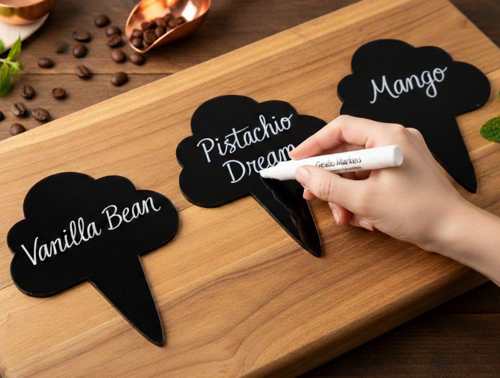 12 pcs Gelato Flavor Markers, Ice Cream Flavor Signs, Flavor Tags