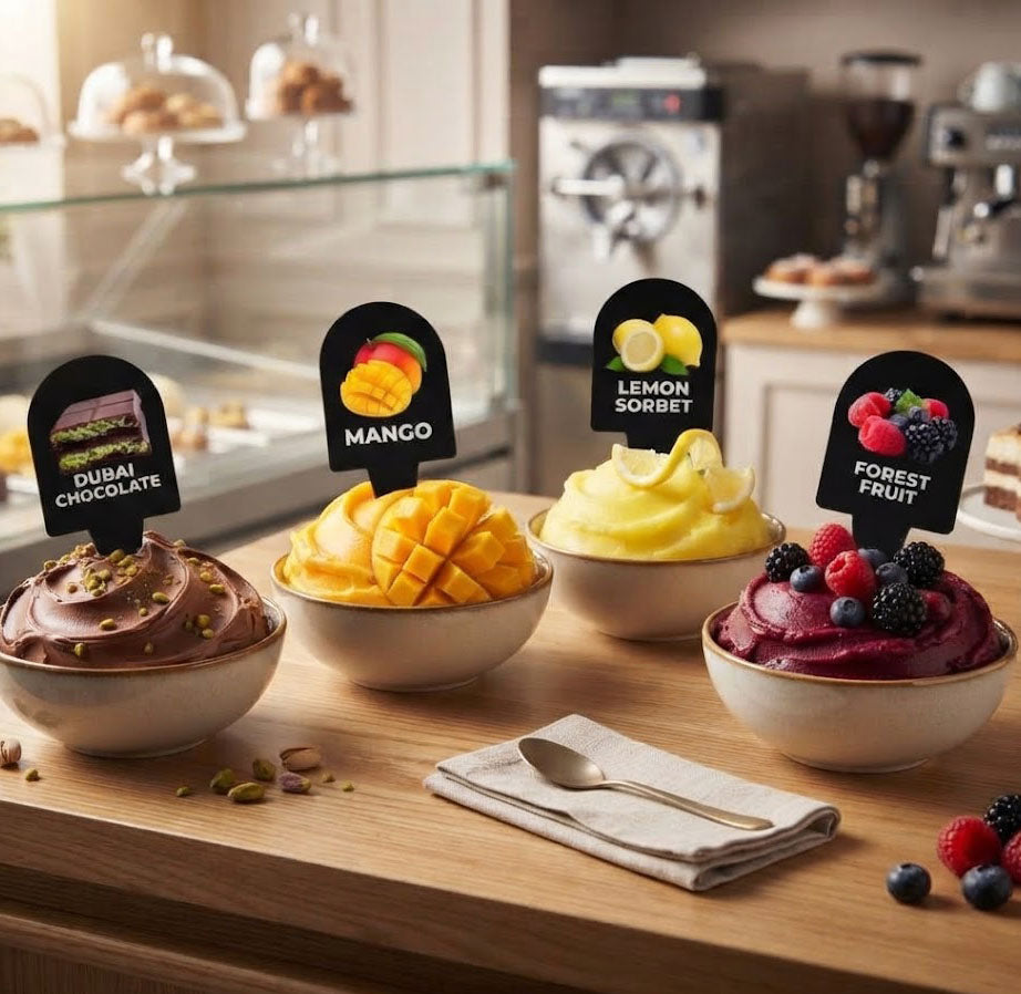 12pcs Gelato Flavor Tags, Ice Cream Labels, Flavor Markers