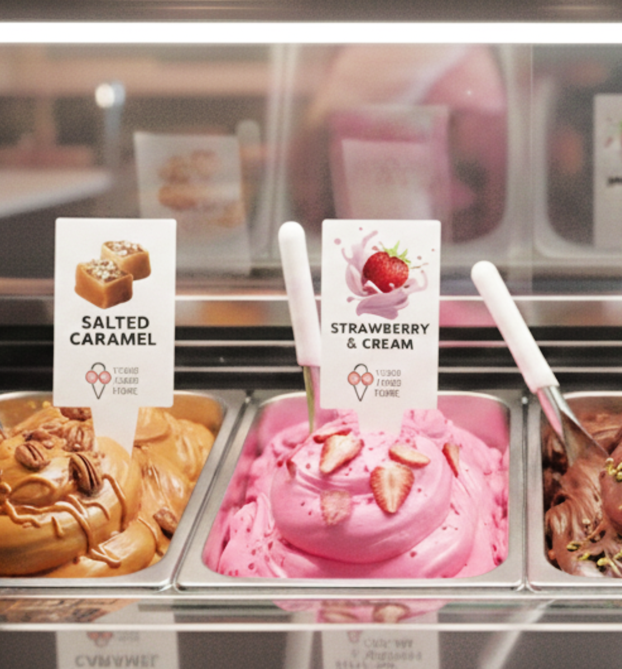 12pcs Gelato Flavor Markers, Ice Cream Labels, Flavor Tags, Gelato Stickers