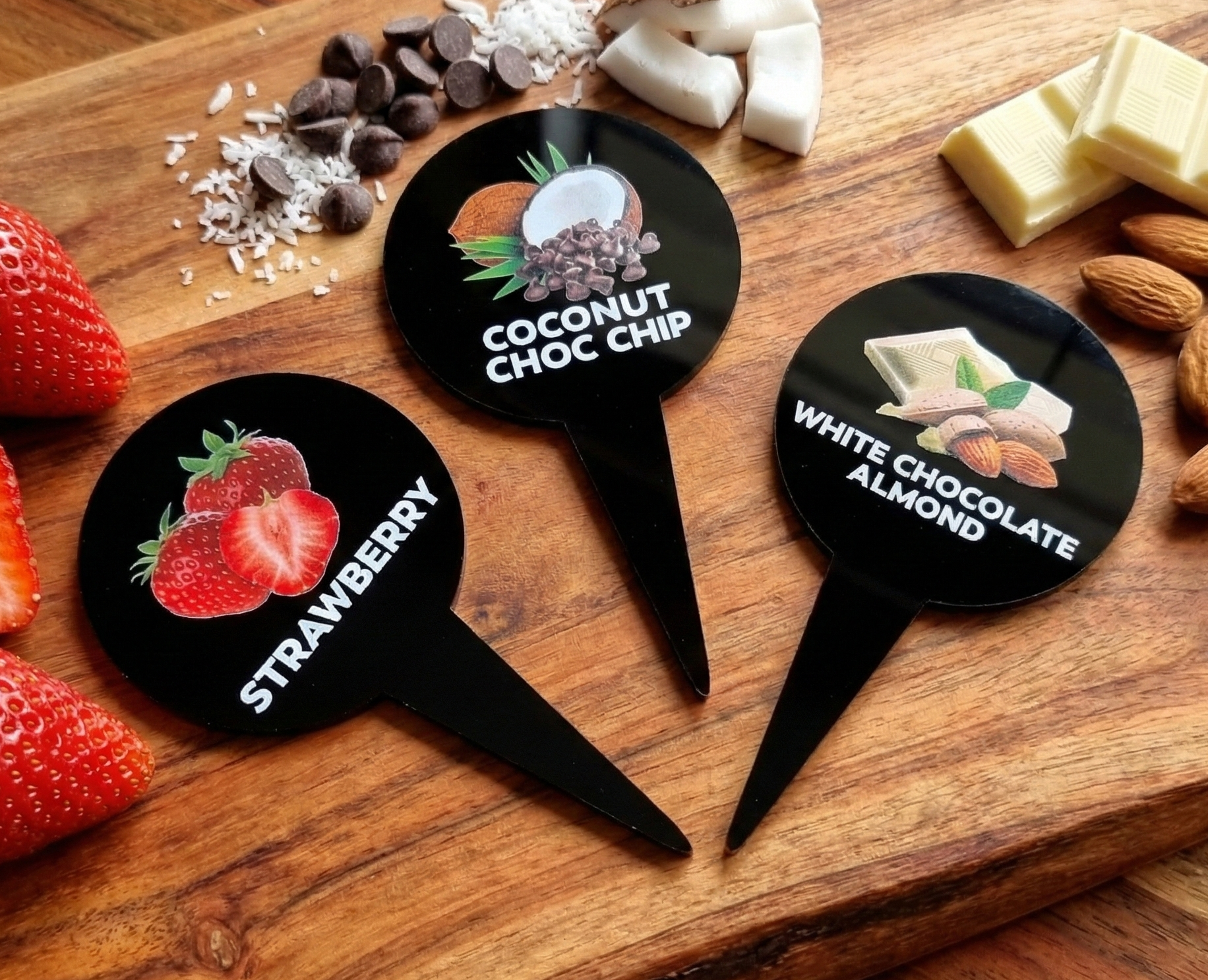 24pcs Gelato Flavor Markers, Ice Cream Labels, Flavor Tags