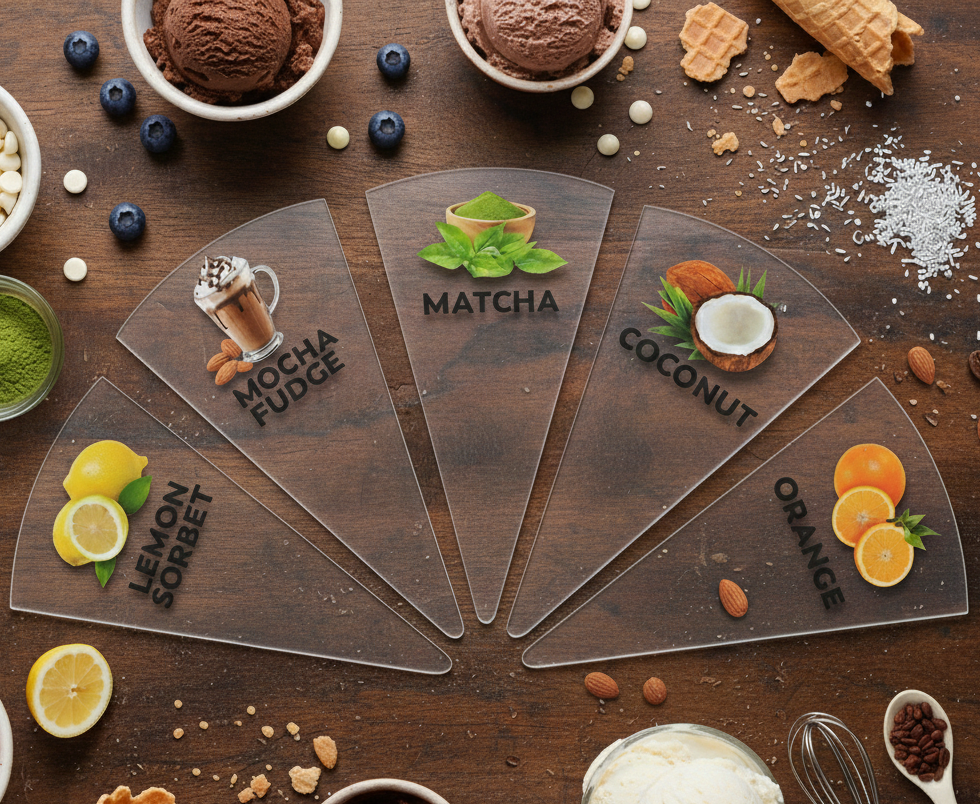 24 pcs Gelato Flavor Markers, Ice Cream Labels, Flavor Tags