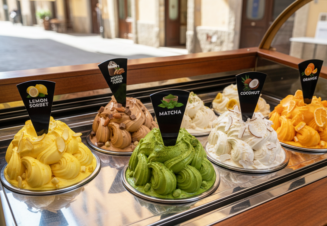 24 pcs Gelato Flavor Markers, Flavor Signs Labels, Flavor Tags