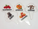 35 pcs Gelato Flavor Markers, Ice Cream Labels, Flavor Tags,Gelato Stickers, Ice Cream Sticks