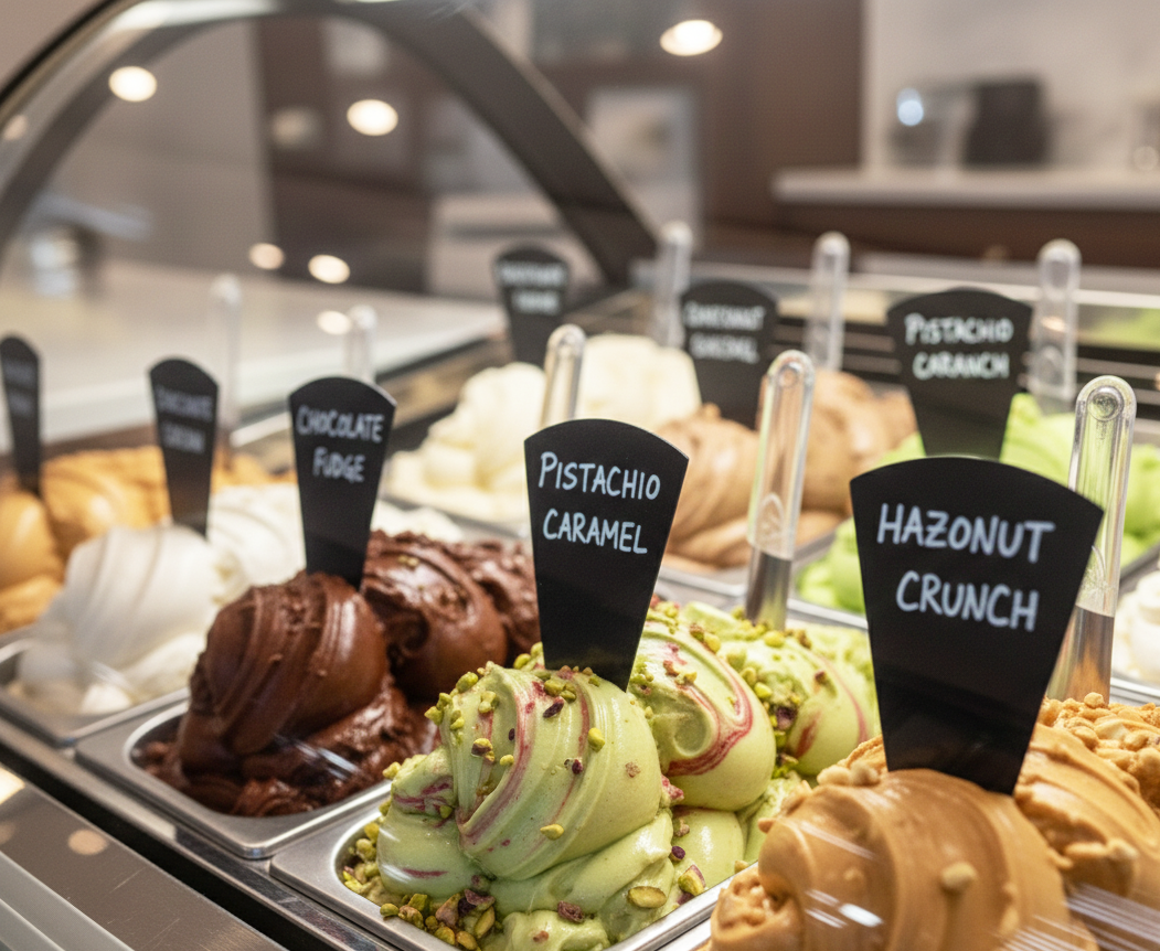 6 pcs Gelato Flavor Markers, Ice Cream Flavor Signs, Flavor Tags