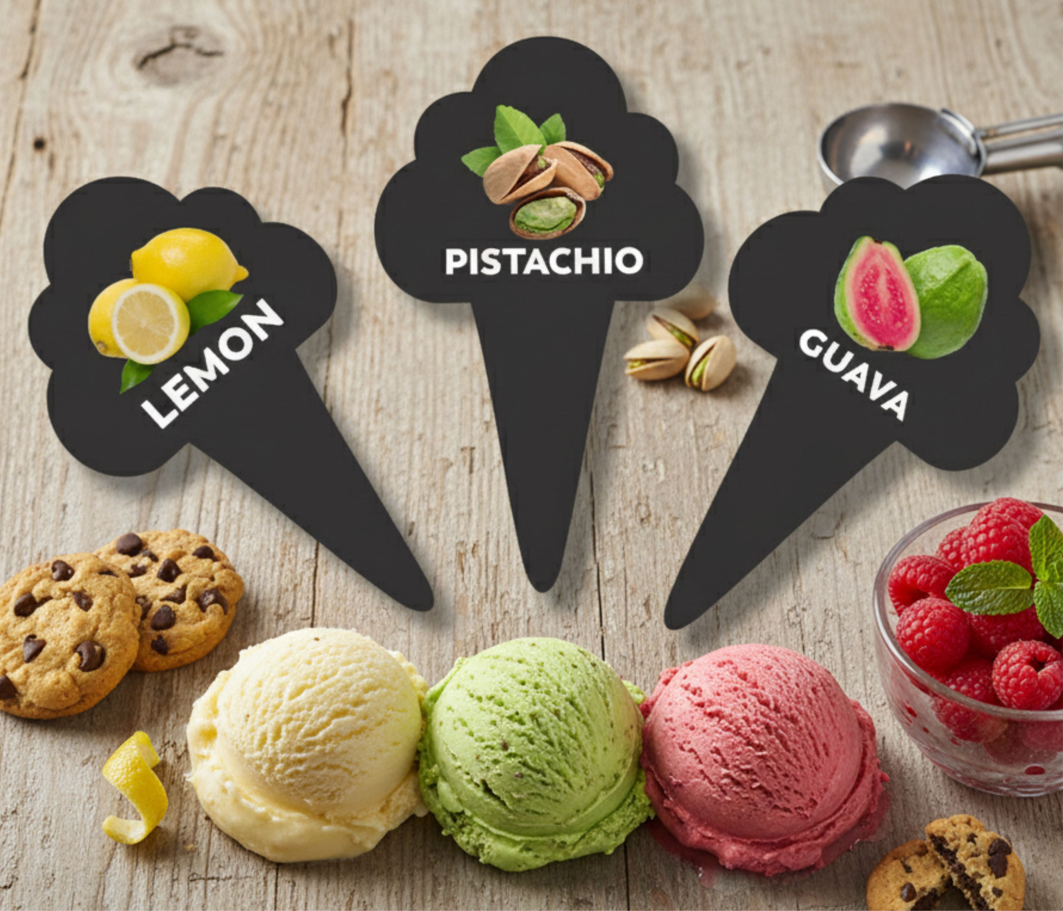 15pcs Gelato Flavor Markers, Ice Cream Labels, Flavor Tags