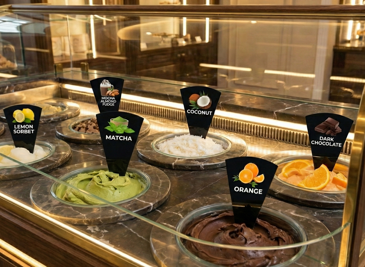 22 pcs Gelato Flavor Markers, Ice Cream Labels, Flavor Tags