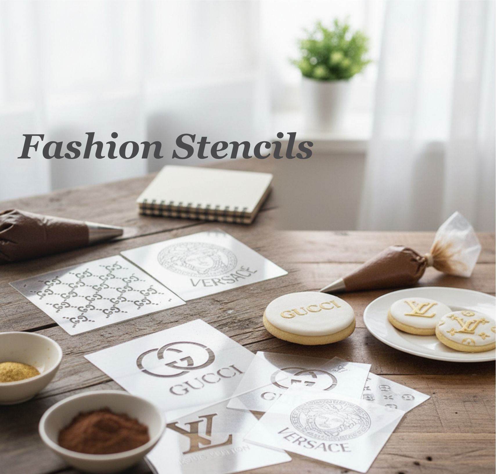 Designer Stencil, Airbrushing Cookie Stencil|Designer  Schablonen, Torten Shablonen Fashion