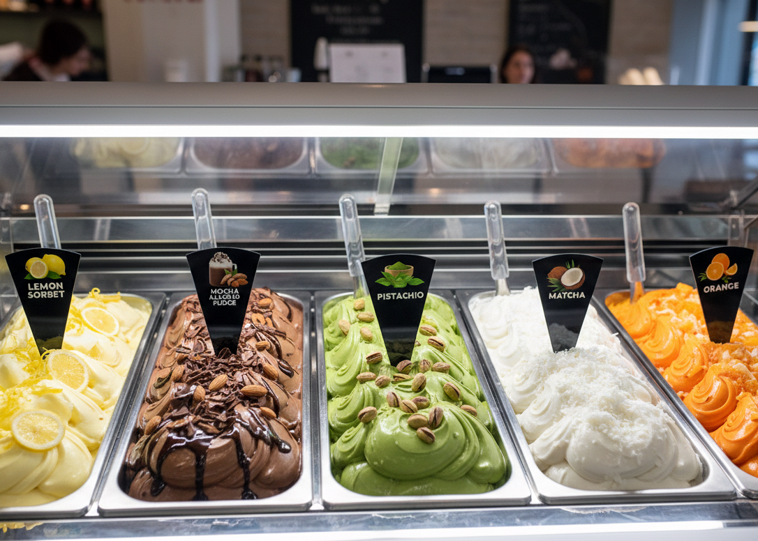 24 pcs Gelato Flavor Markers, Flavor Signs Labels, Flavor Tags