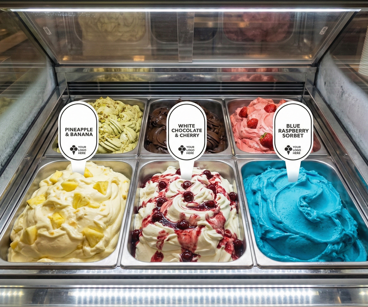 20pcs Gelato Flavor Markers, Ice Cream Labels, Flavor Tags