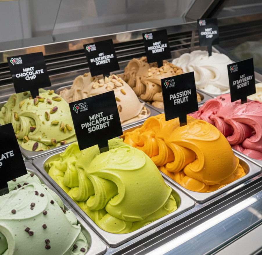 12 pcs Gelato Flavor Markers, Ice Cream Flavor Signs Labels