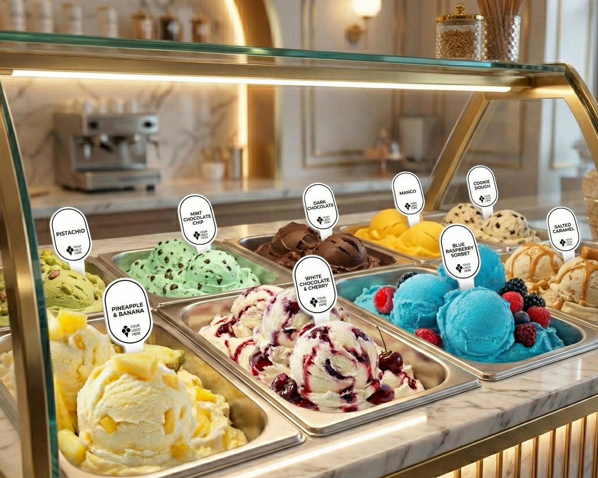 20pcs Gelato Flavor Markers, Ice Cream Labels, Flavor Tags