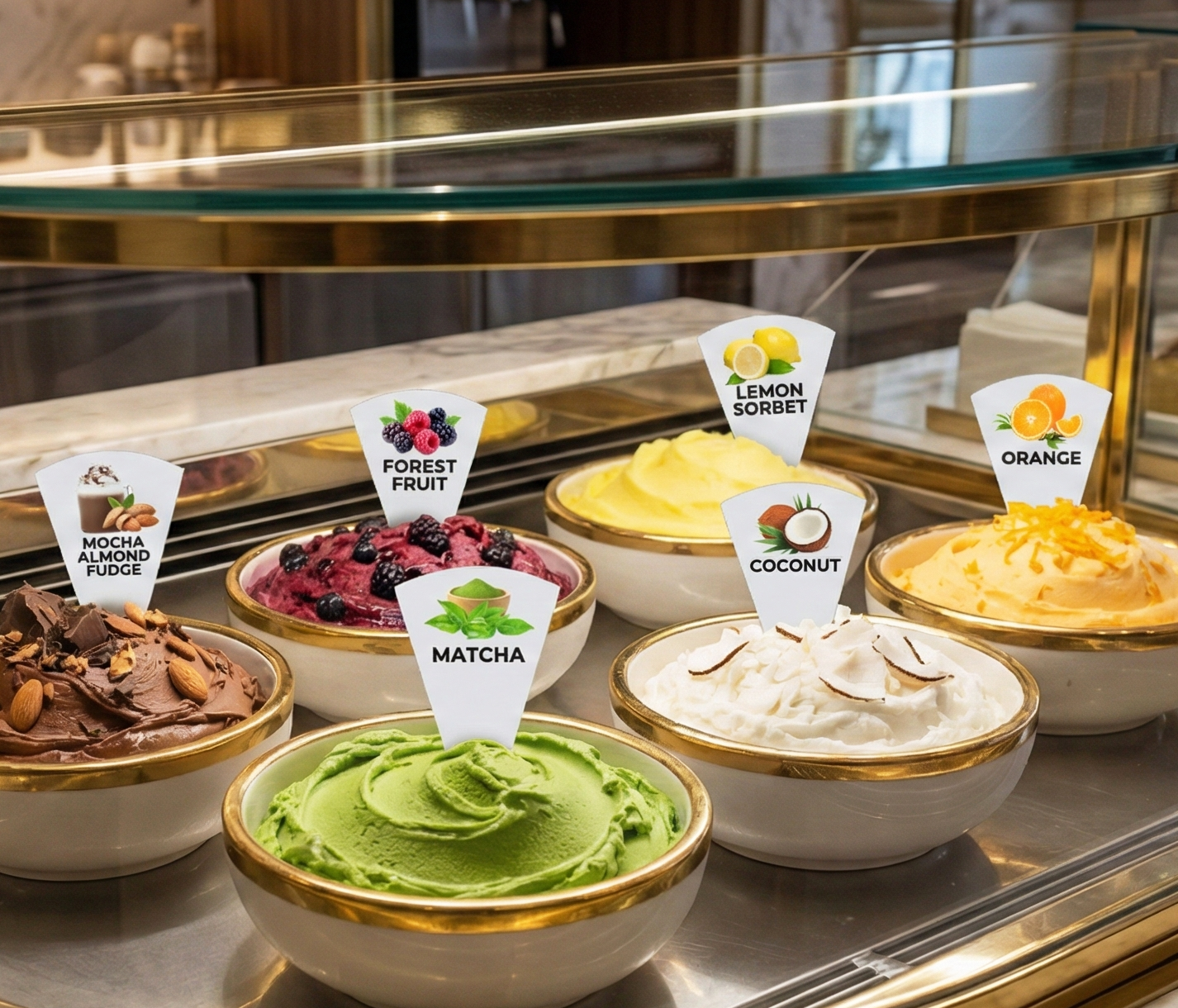 16 pcs Gelato Flavor Markers, Ice Cream  Labels, Flavor Tags