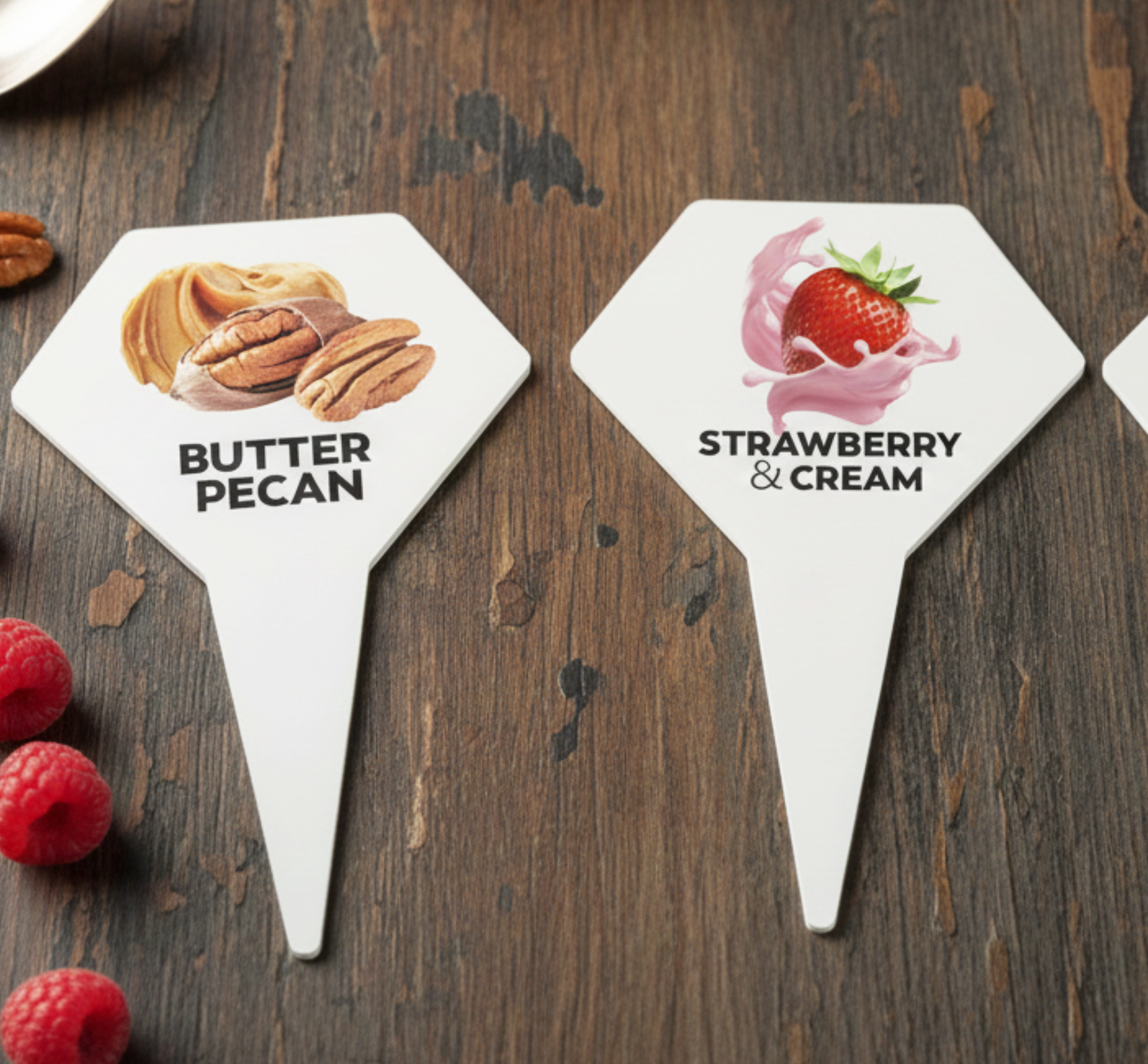 12pcs Gelato Flavor Markers, Ice Cream Labels, Flavor Tags, Gelato Stickers