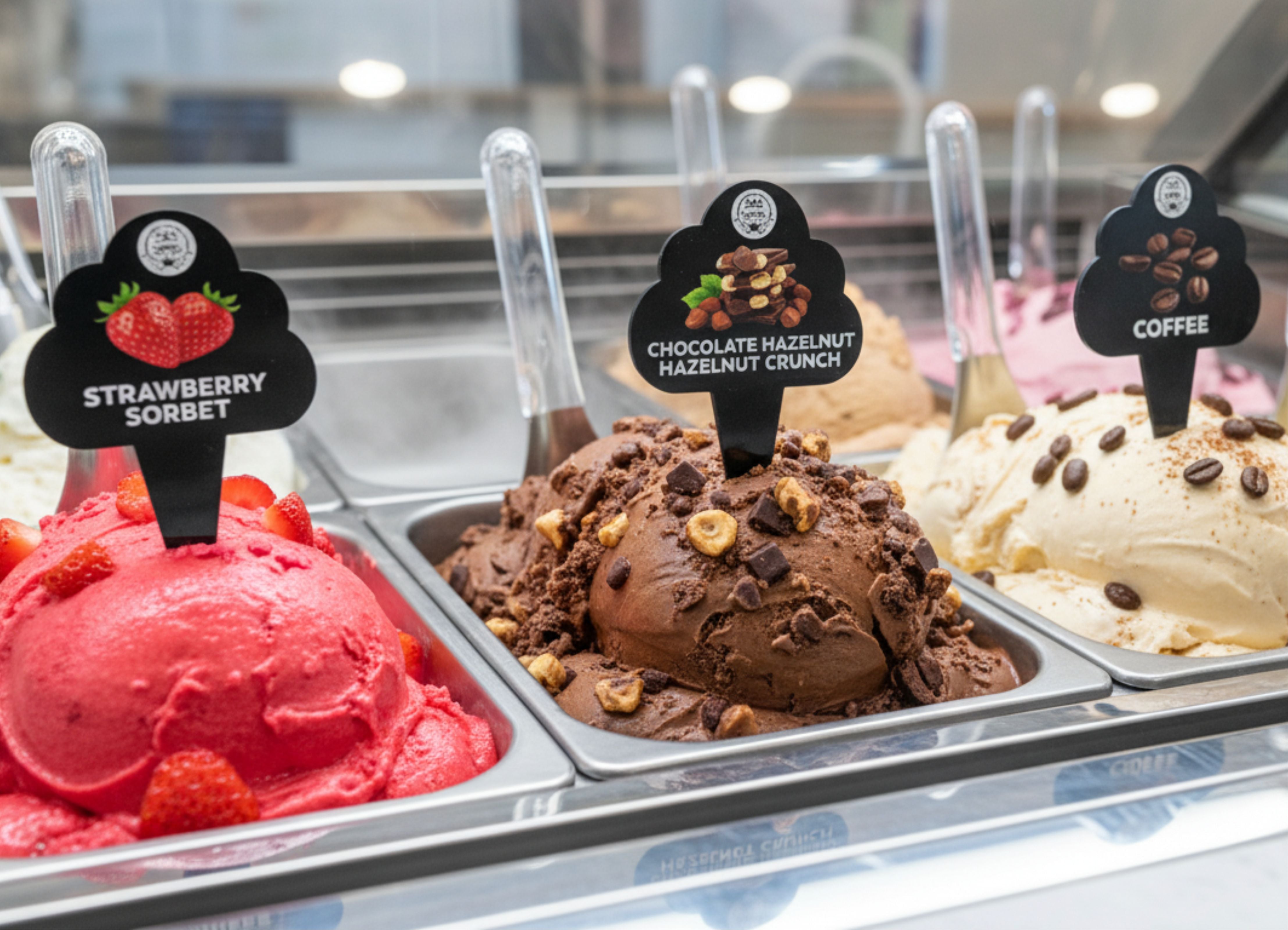 24 pcs Gelato Flavor Markers, Ice Cream Labels, Flavor Tags