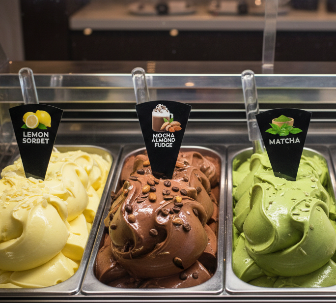 24 pcs Gelato Flavor Markers, Flavor Signs Labels, Flavor Tags