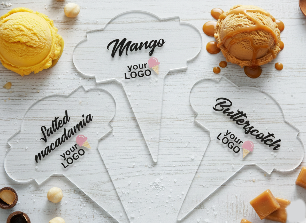 12 pcs Gelato Flavor Markers, Ice Cream Flavor Signs, Flavor Tags